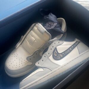Dior Cream and Gray Sneakers